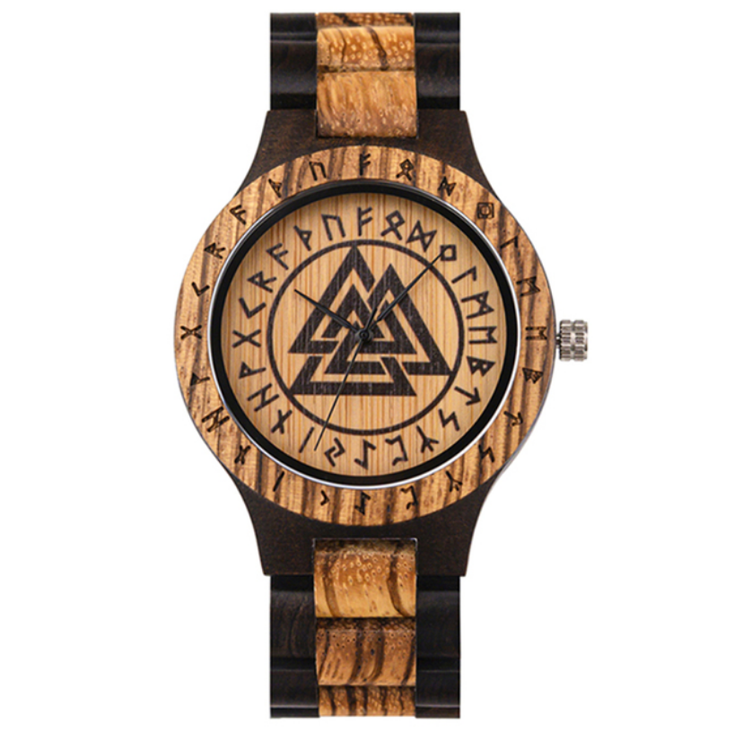 Limited Edition Viking Valknut Wooden Watch