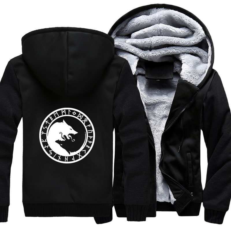 Fenrir With Runes Hoodie Jacket