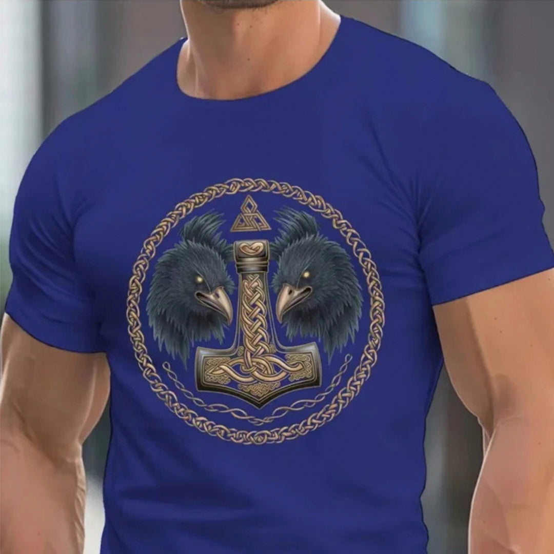 Viking Mjölnir With Raven T-shirt