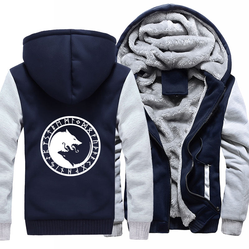 Fenrir With Runes Hoodie Jacket