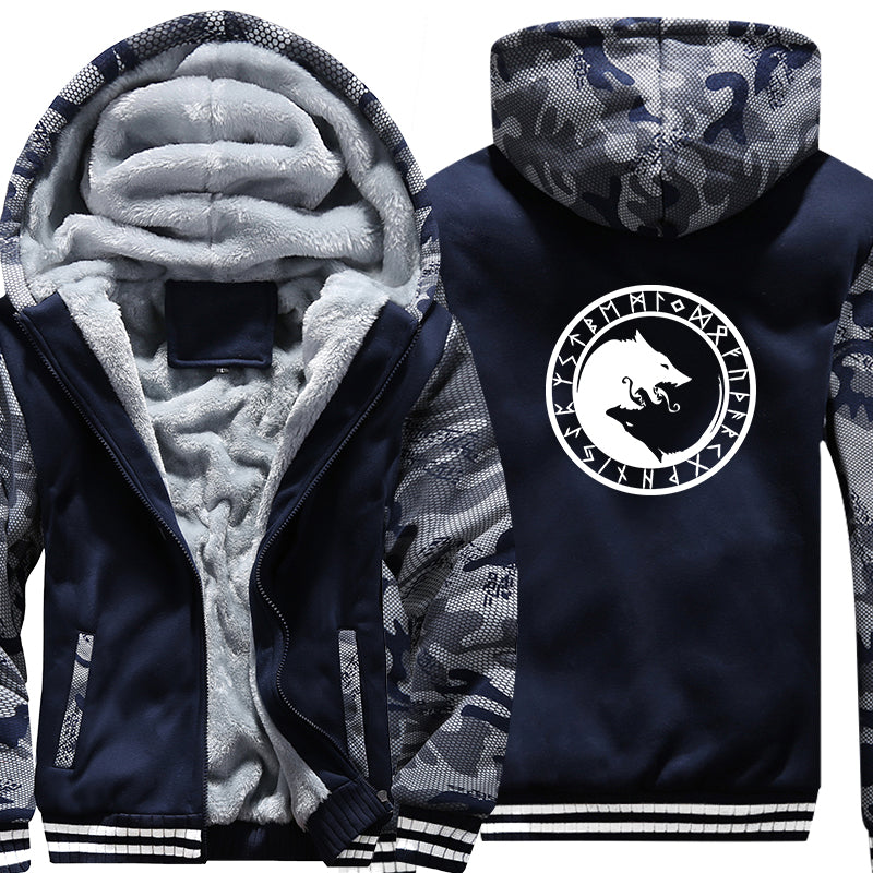 Fenrir With Runes Hoodie Jacket