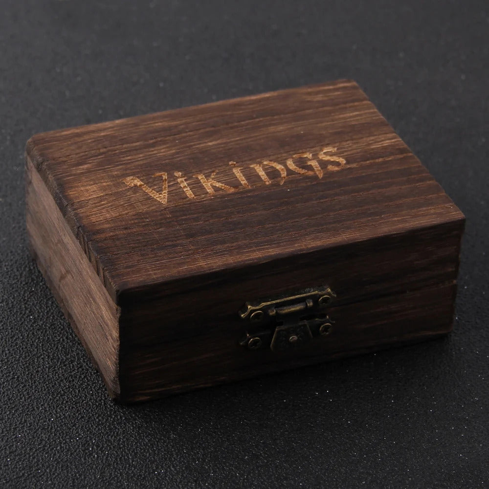 Viking Wolf Bracelet with Wooden Box