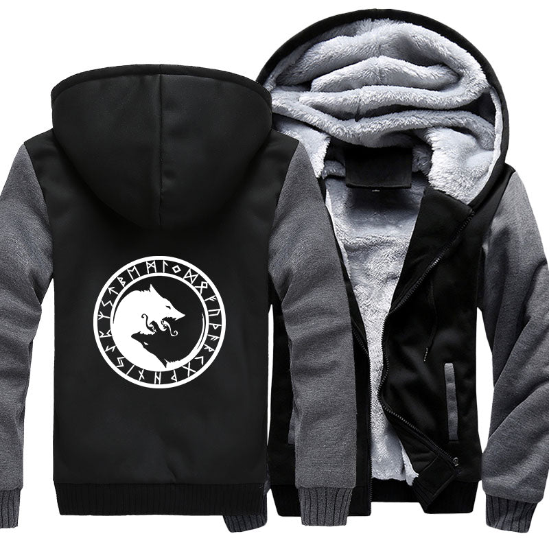 Fenrir With Runes Hoodie Jacket