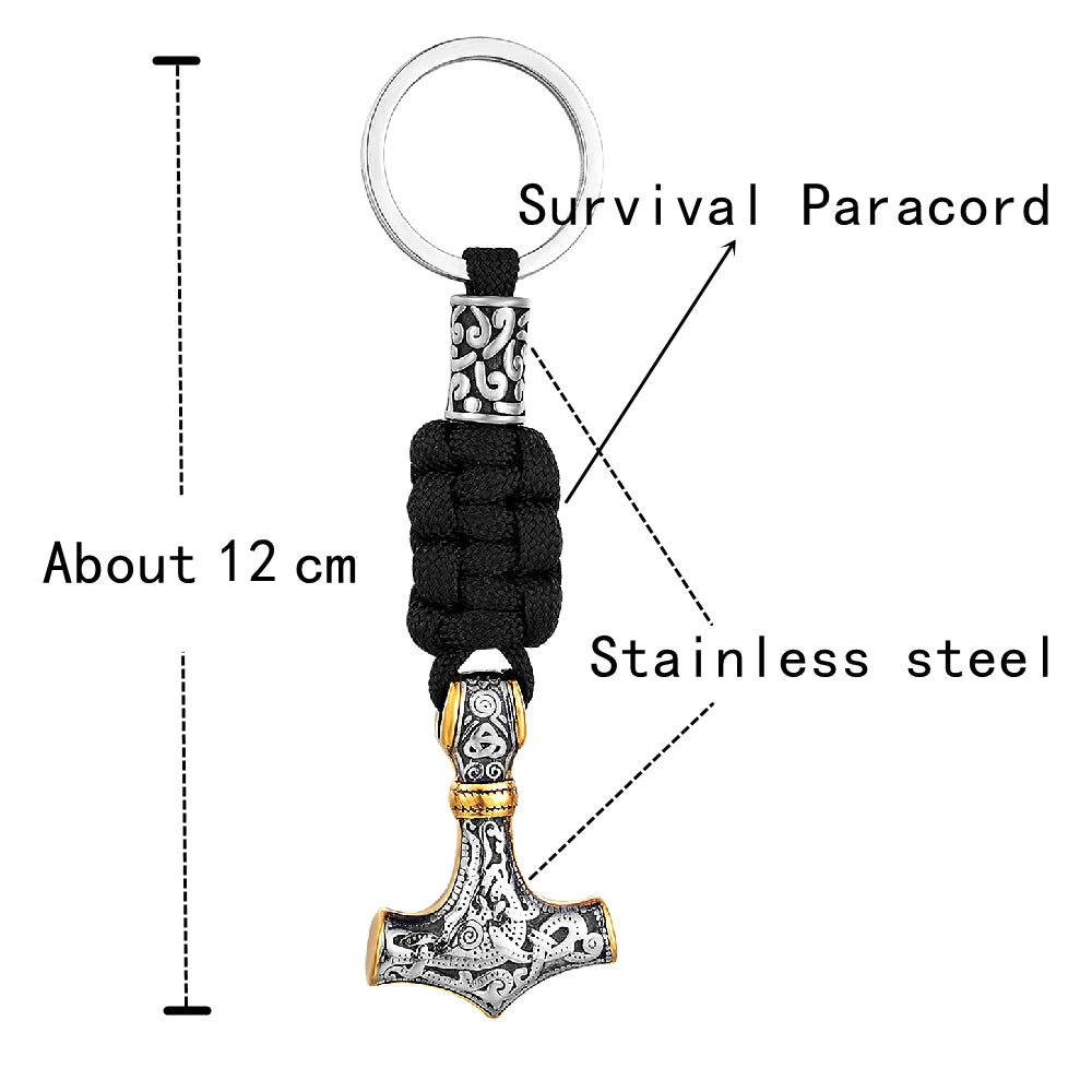 Vikings Thor's Hammer Keychain
