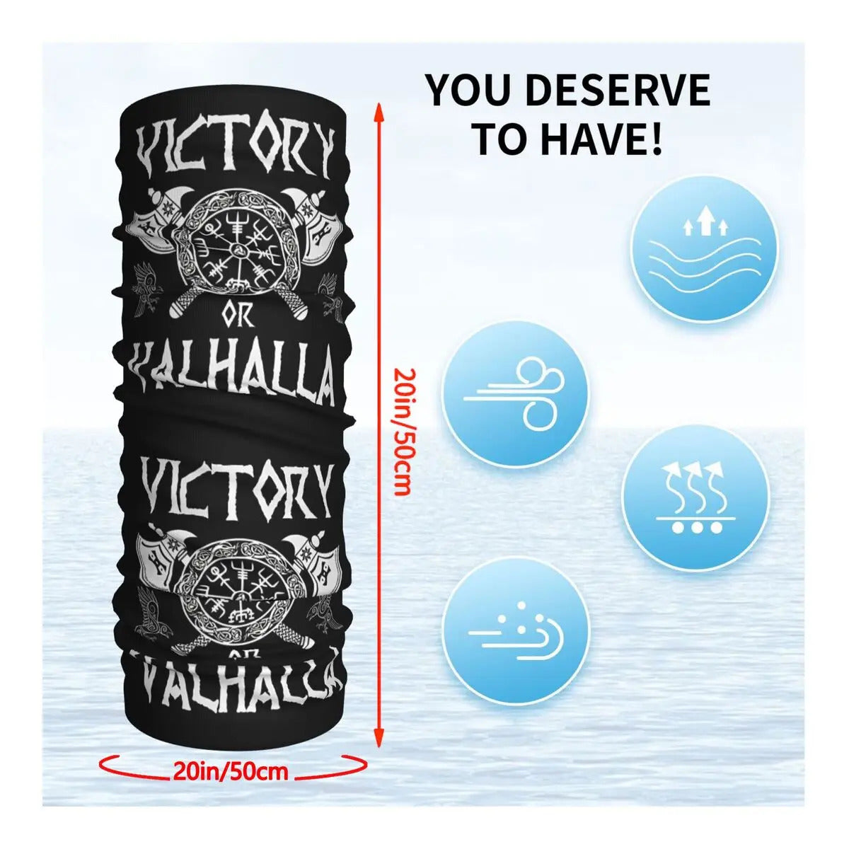 Victory Or Valhalla Viking Scarf