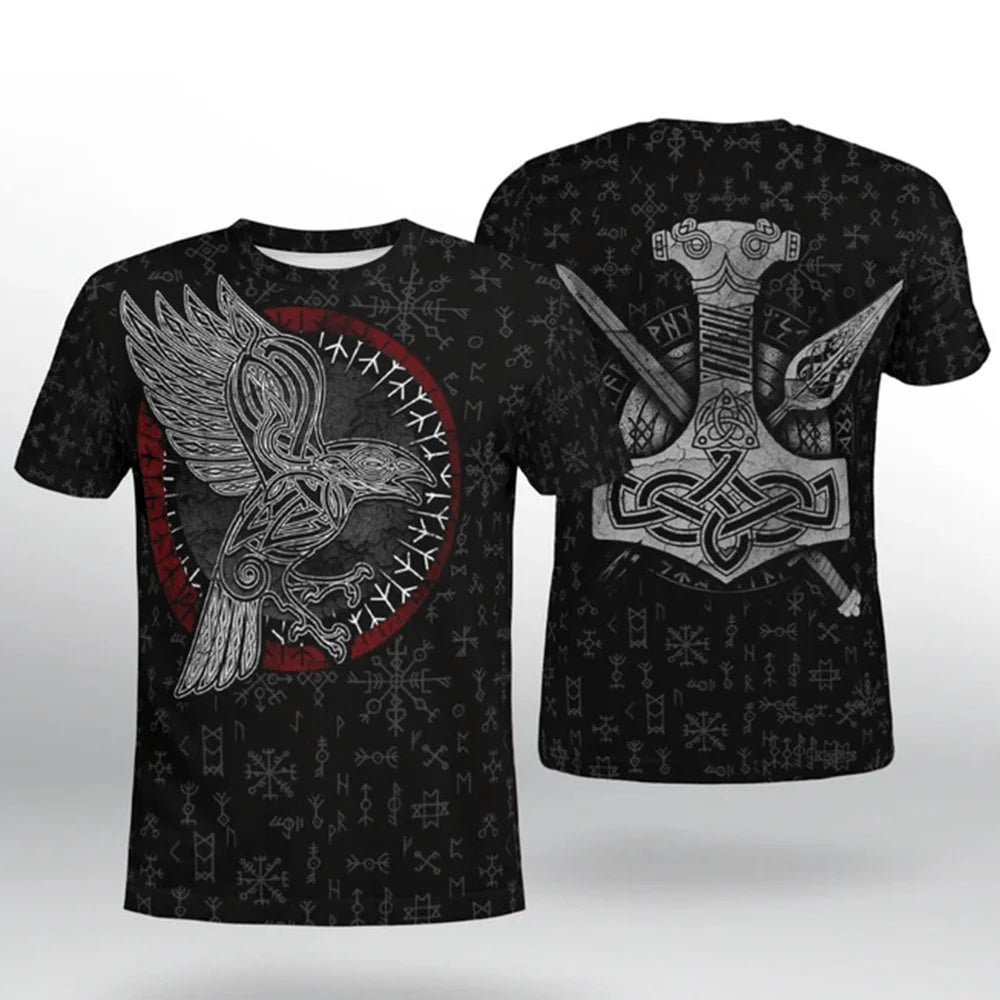 Raven With Thor's Hammer T-Shirt