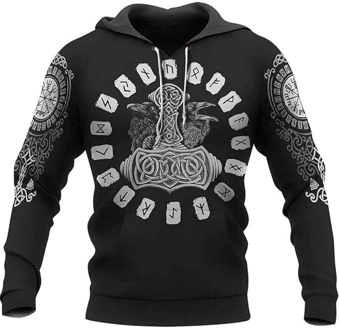 Mjölnir With Runes Hoodie