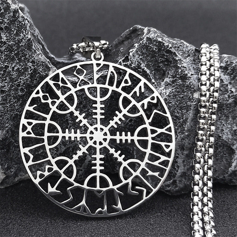 Helm of Awe with Runes Necklace