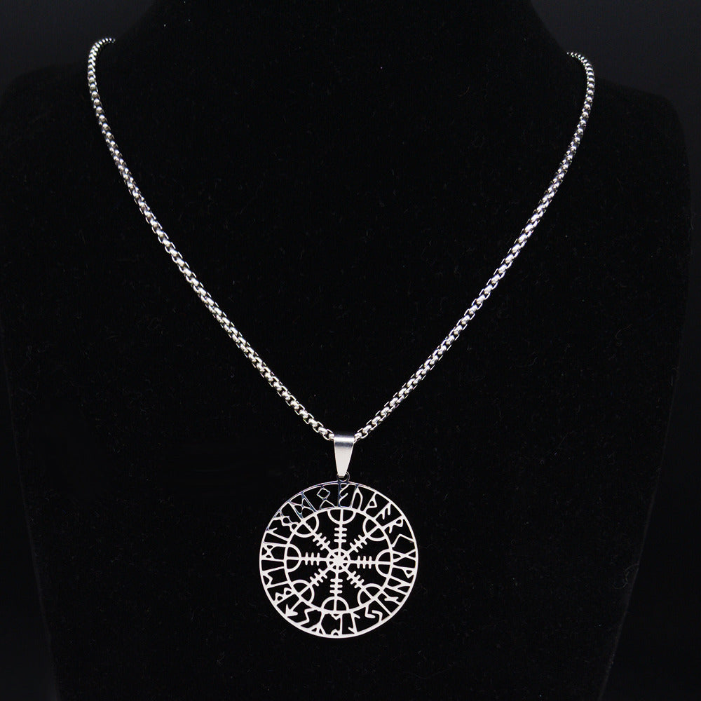 Helm of Awe with Runes Necklace