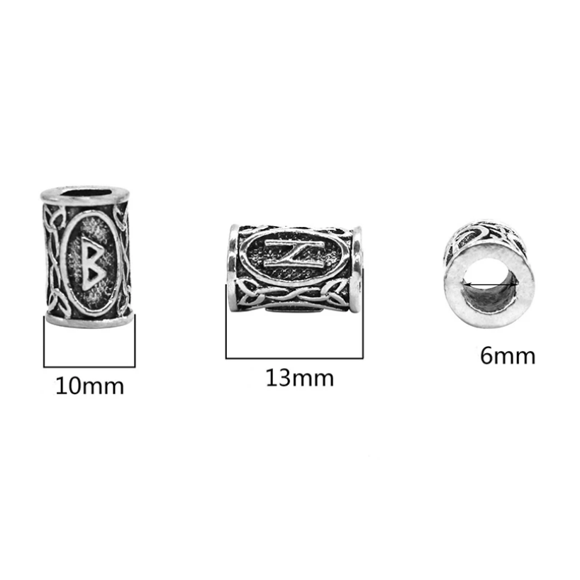 24 Pieces Viking Runes Beads Set