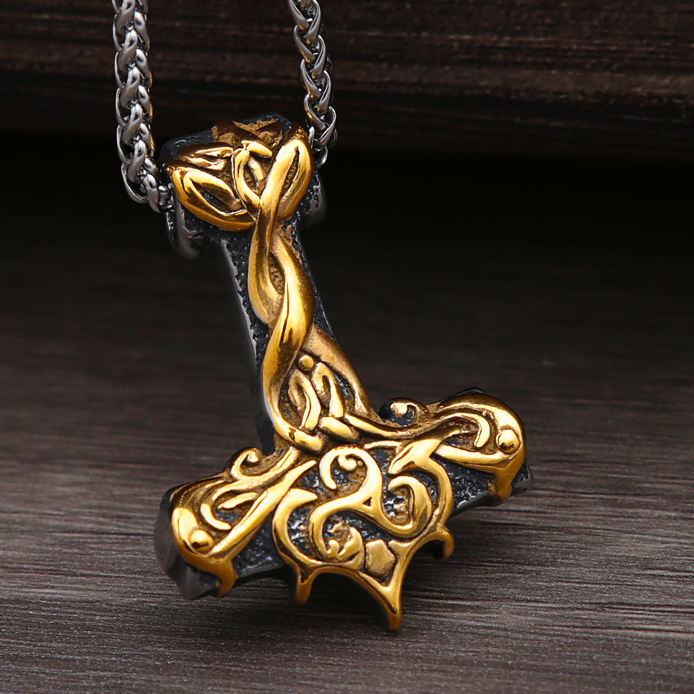 Viking Thor's Hammer Pendant Necklace