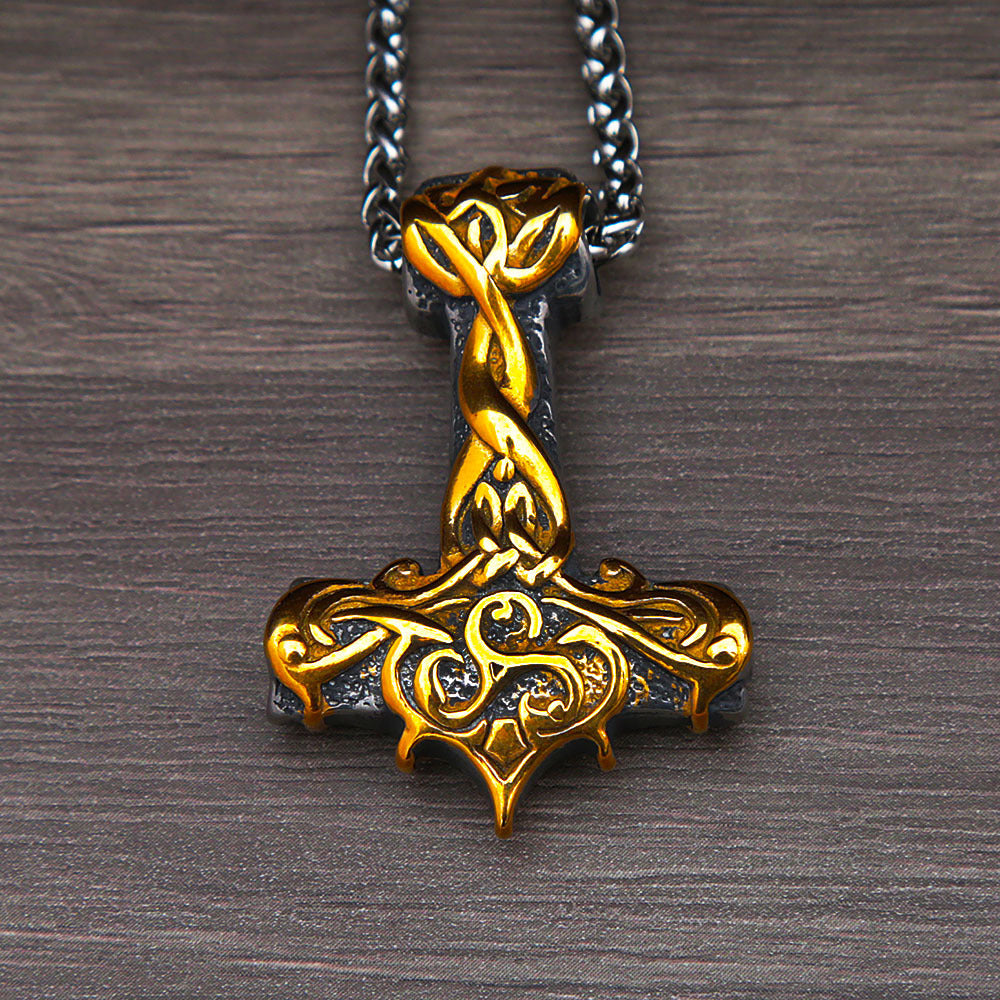 Viking Thor's Hammer Pendant Necklace