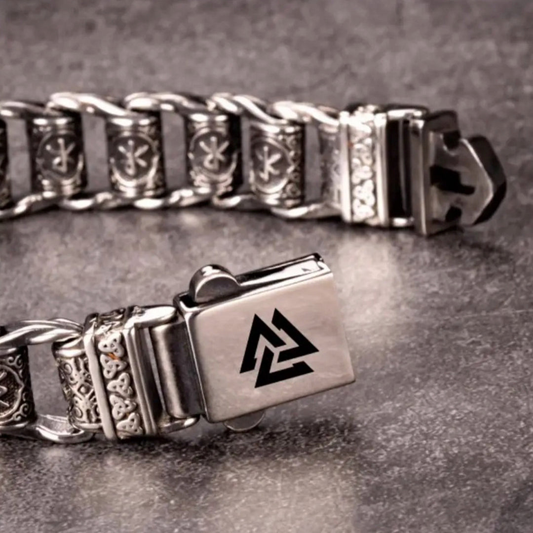 Vikings Bracelet With Runes Beads