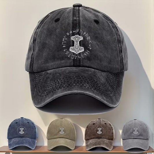 Thor's Hammer With Runes Cap