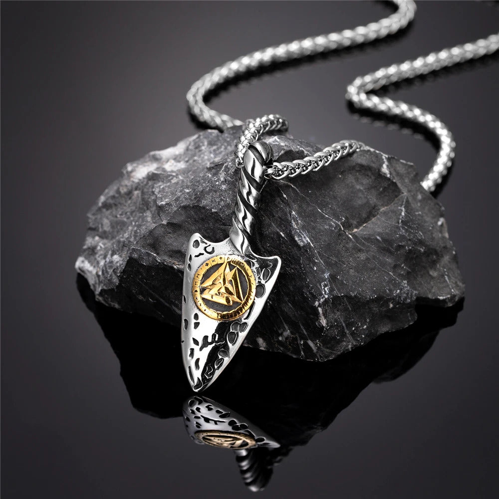 Vikings Valknut Spear Necklace