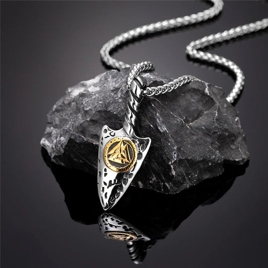 Vikings Valknut Spear Necklace