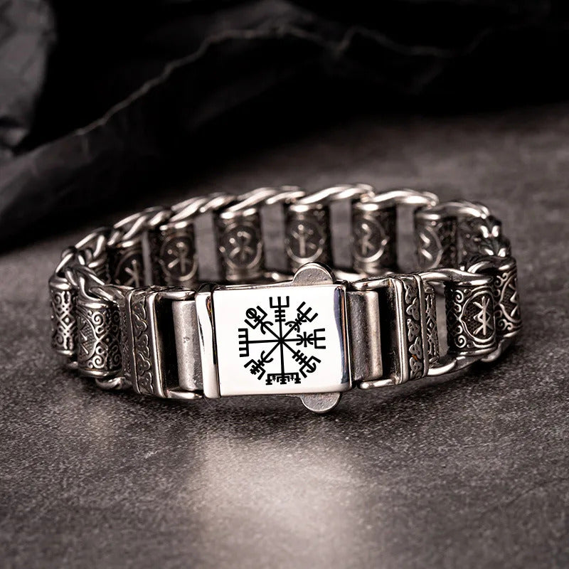 Vikings Bracelet With Runes Beads