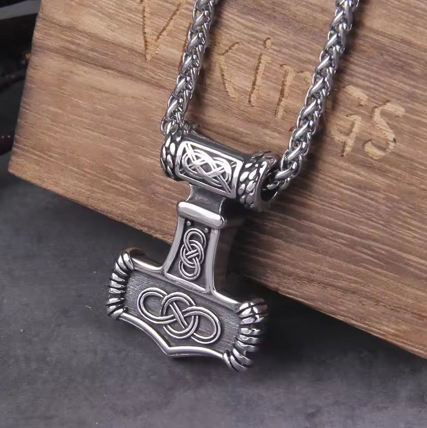 Viking Thor's Hammer Mjolnir Necklace