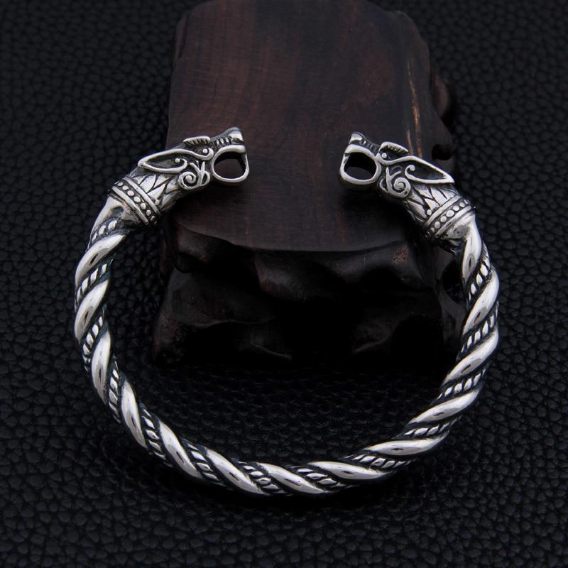 Wolf Head Viking Bracelet