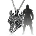 Viking Wolf Head Necklace