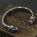 Wolf Head Viking Bracelet