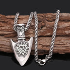 Odin With Vegvisir And Valknut Necklace