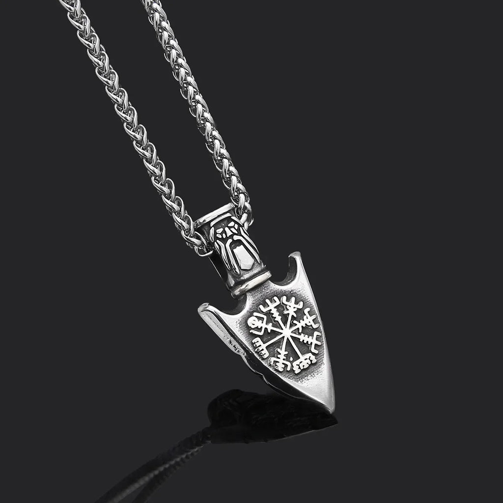 Odin With Vegvisir And Valknut Necklace