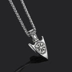 Odin With Vegvisir And Valknut Necklace