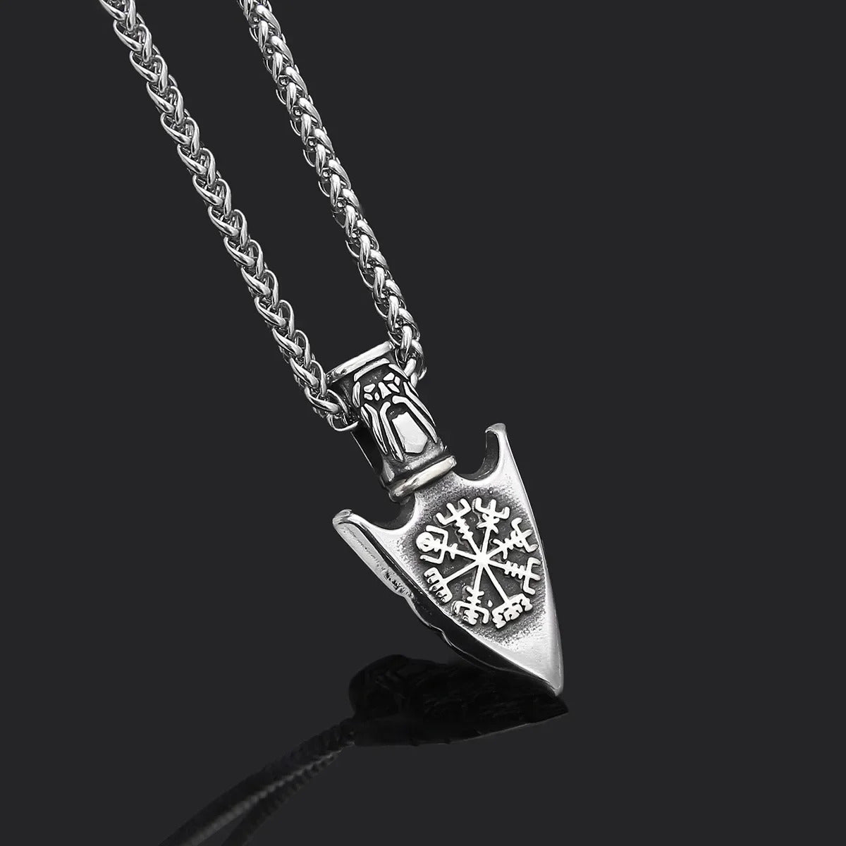 Odin With Vegvisir And Valknut Necklace