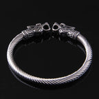 Viking Wolf Head Bracelet