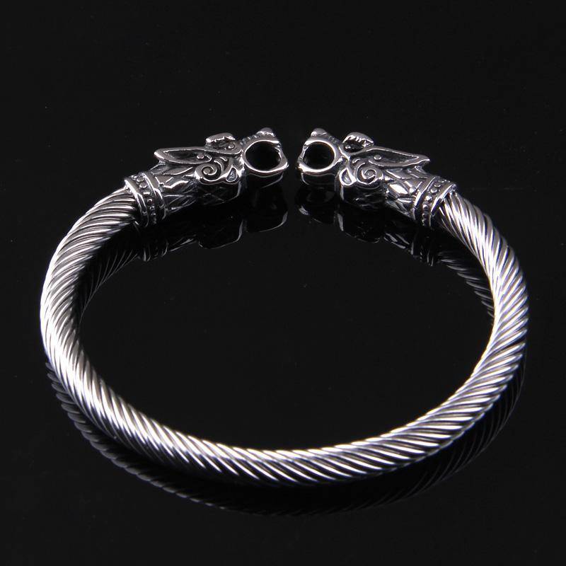 Viking Wolf Head Bracelet