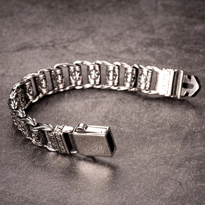 Vikings Bracelet With Runes Beads