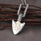 Viking Spear Wolf Necklace