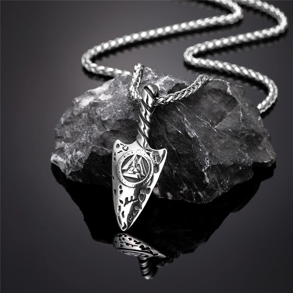 Vikings Valknut Spear Necklace