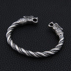 Wolf Head Viking Bracelet