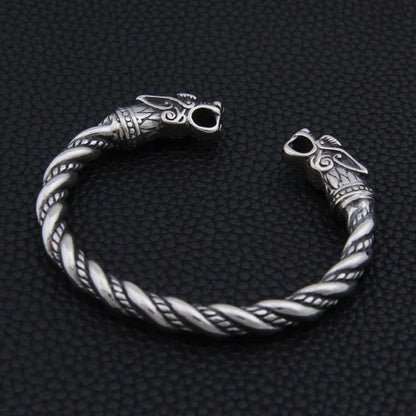 Wolf Head Viking Bracelet