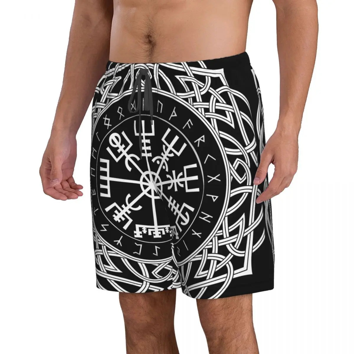 Vegvisir With Runes Shorts