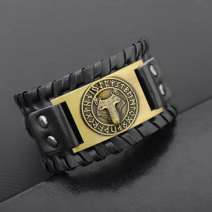 Handmade Viking Wolf Head Bracelet