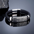 Vintage Vikings Braided Leather Bracelets