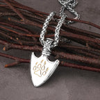 Viking Spear Wolf Necklace
