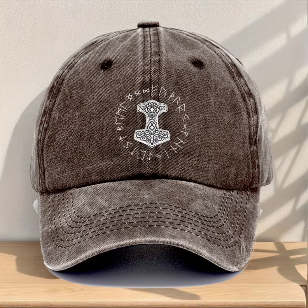 Thor's Hammer With Runes Cap