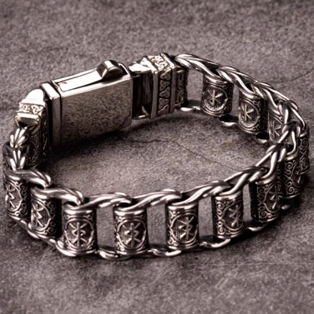 Vikings Bracelet With Runes Beads