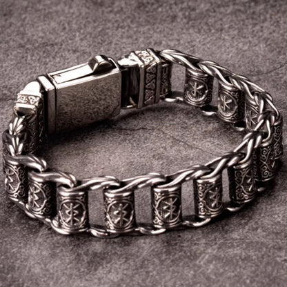 Vikings Bracelet With Runes Beads
