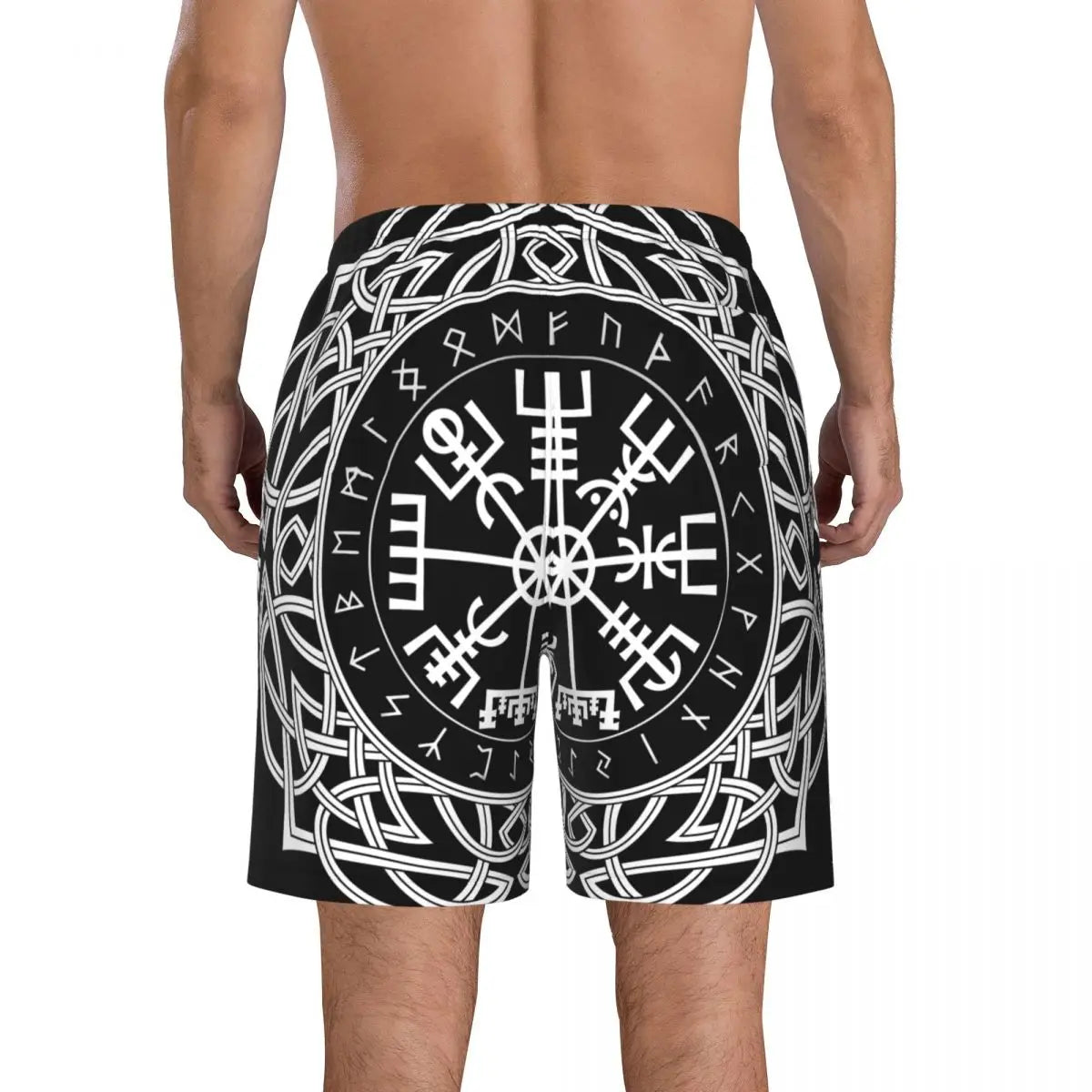 Vegvisir With Runes Shorts