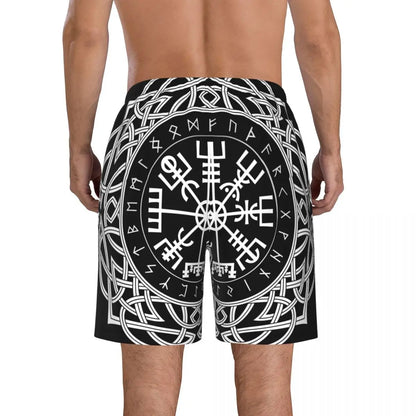 Vegvisir With Runes Shorts