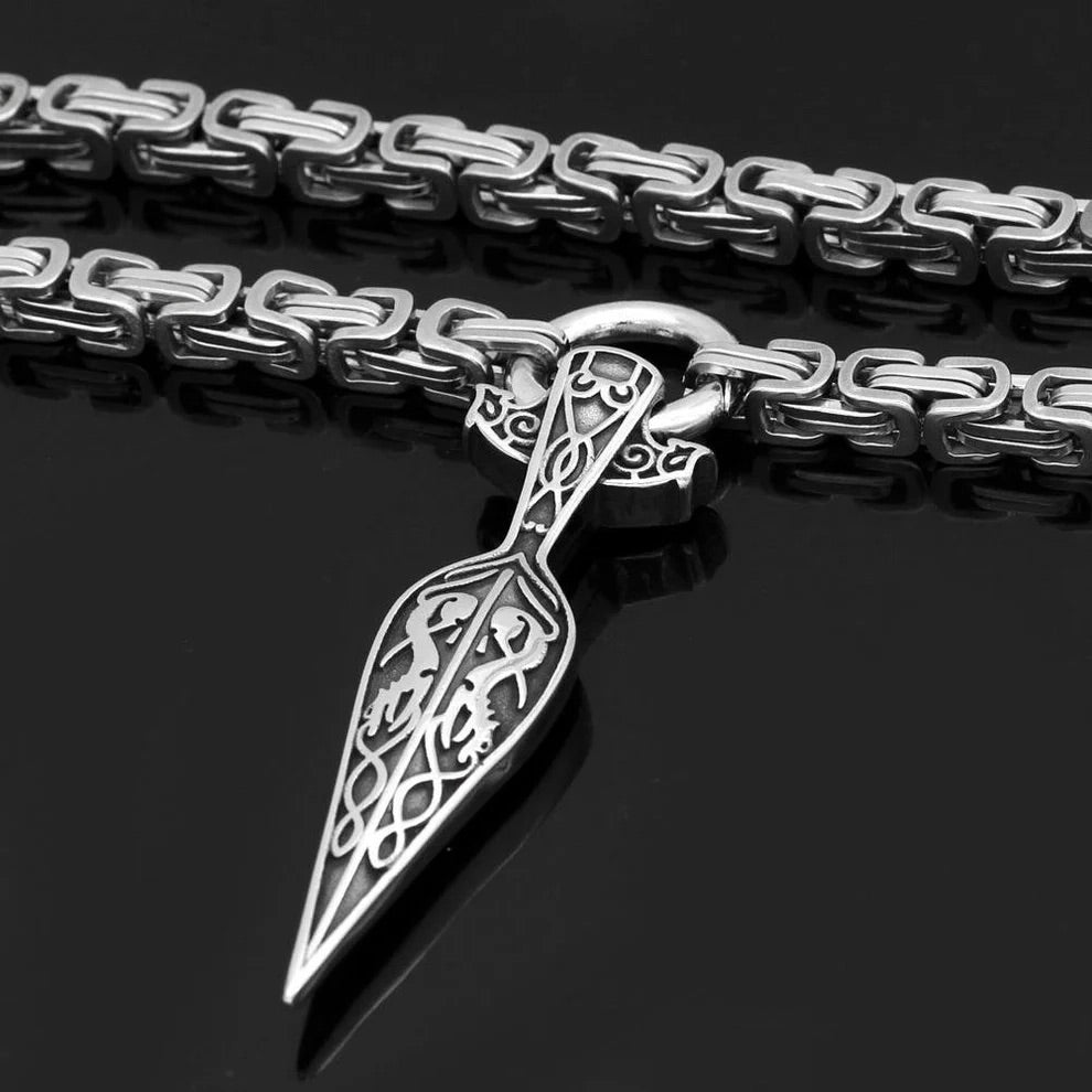 Viking Necklace With Gungnir (Odin Spear) Pendant