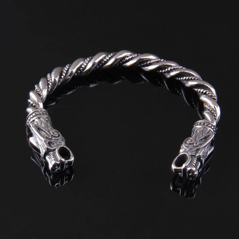 Wolf Head Viking Bracelet