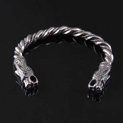 Wolf Head Viking Bracelet