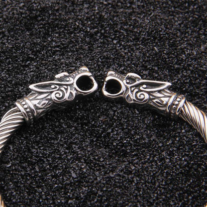 Viking Wolf Head Bracelet