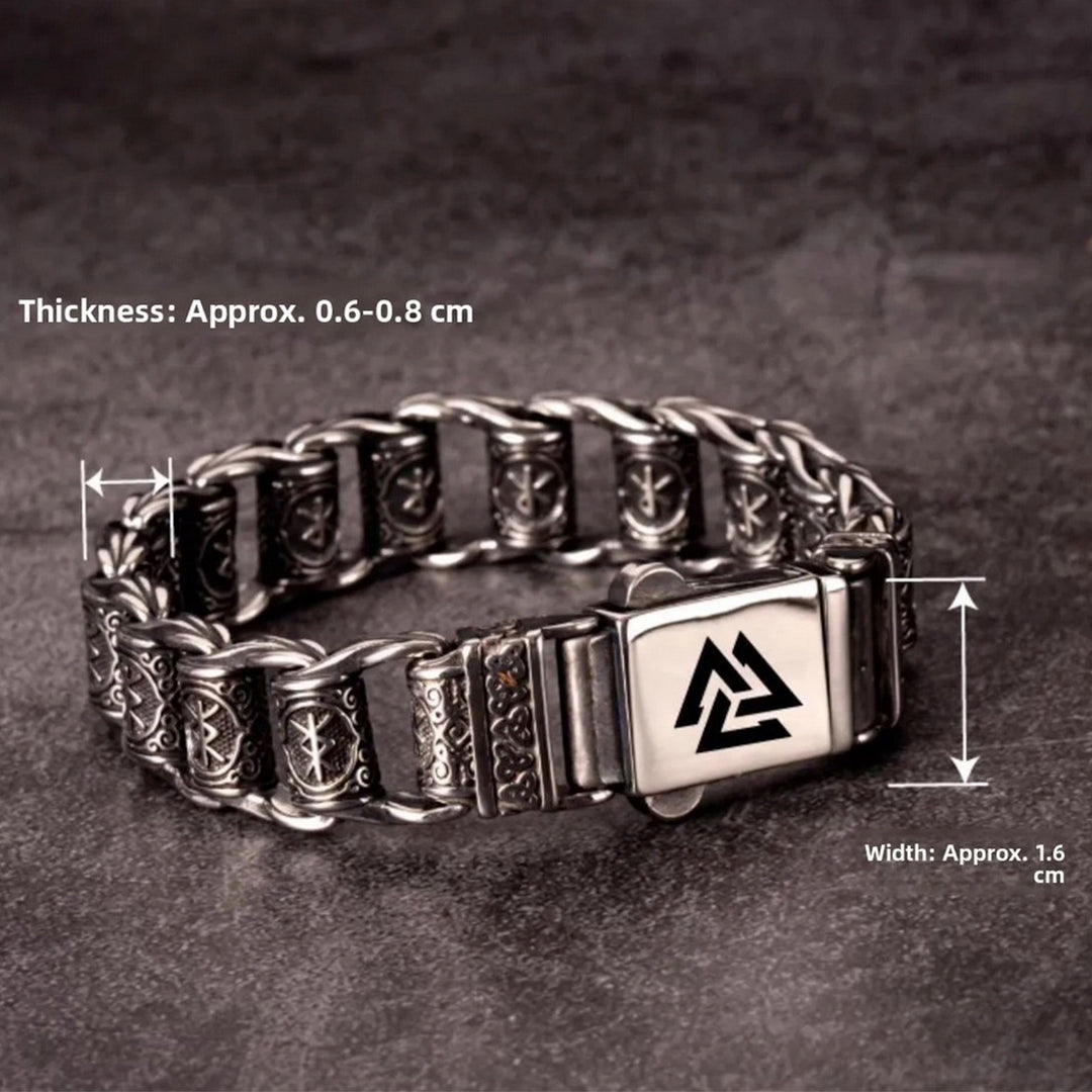 Vikings Bracelet With Runes Beads